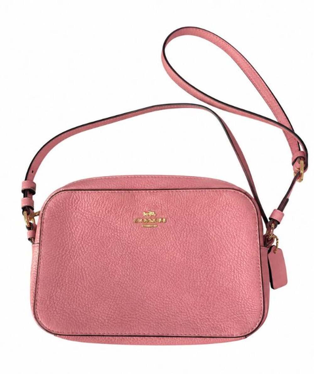 Coach Mini Jamie Camera Bag in True Pink Pebbled Leather